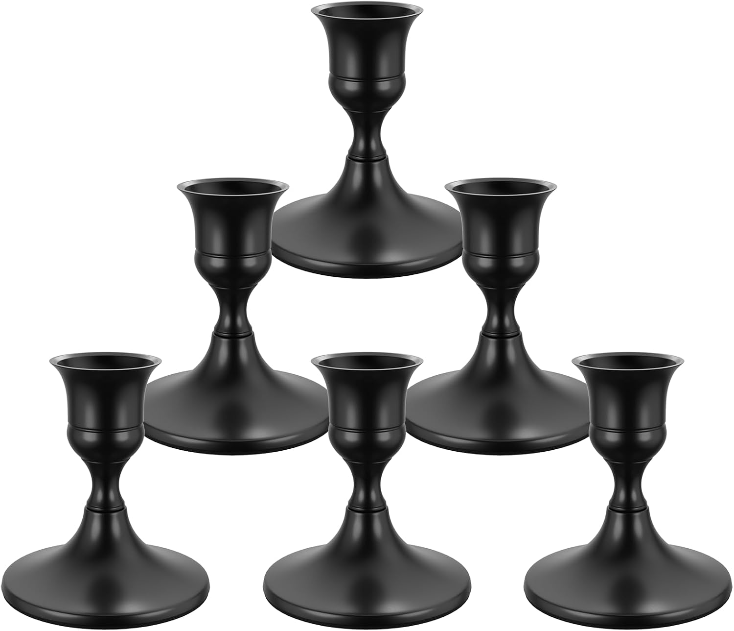 Short Black Candlestick Holders